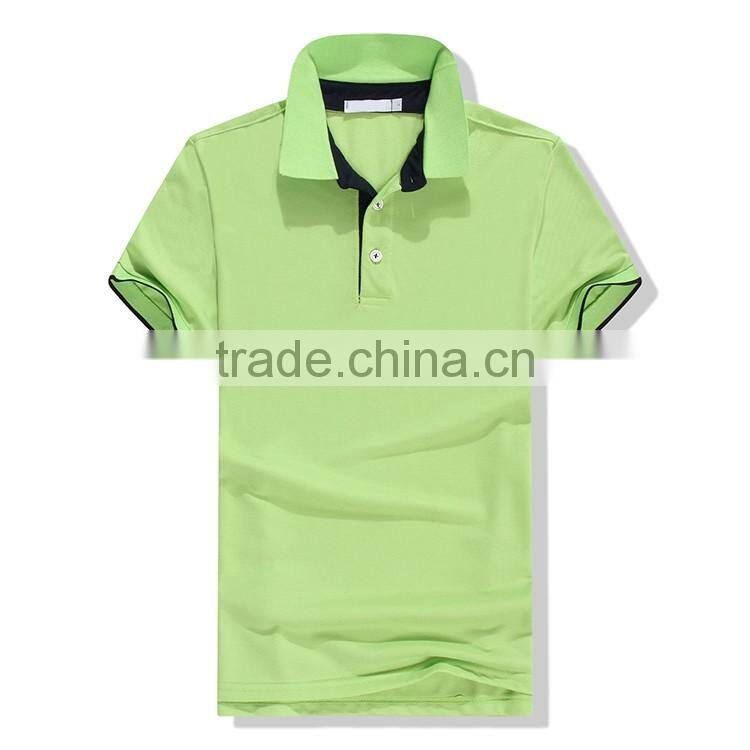 Pique 60% cotton 40% polyester polo collar striped t shirt wholesale