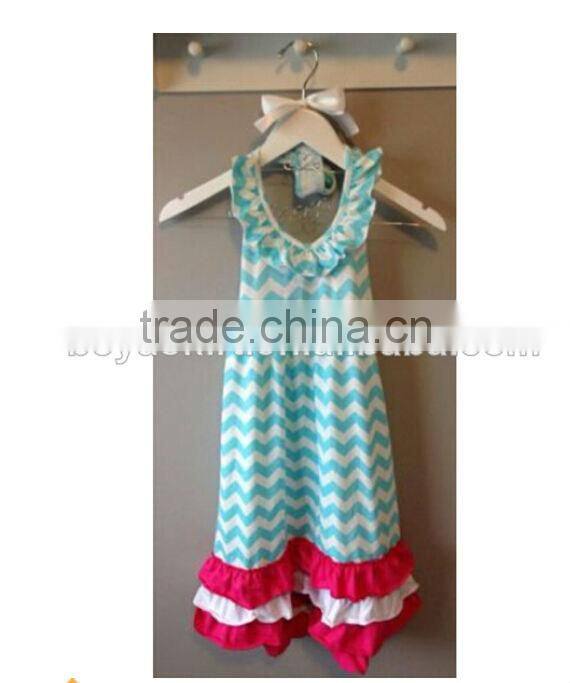 NEW Girls Boutique Red White & Turquoise Chevron Maxi Dress