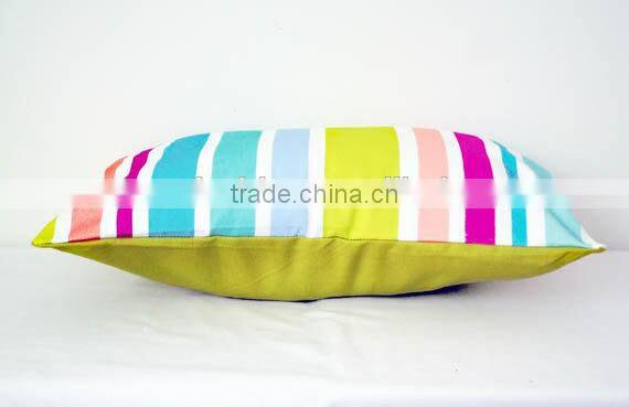 China wholesale home decor Rainbow Striped Pillow Cover