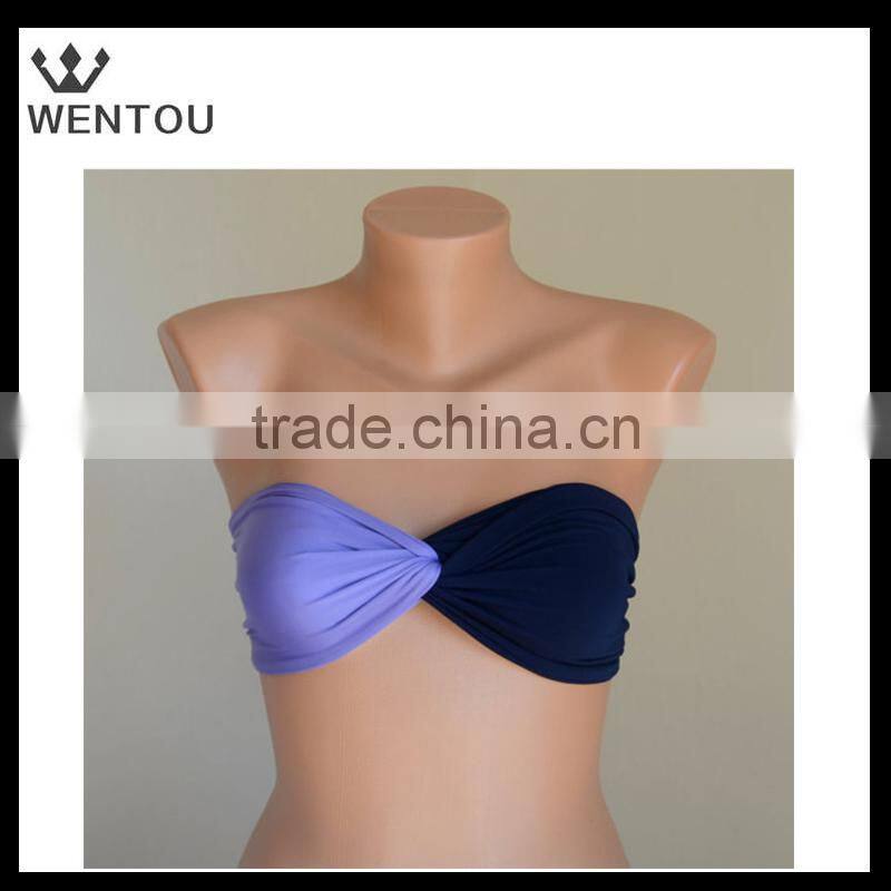Wholesale double color Bikini Bandeau Top