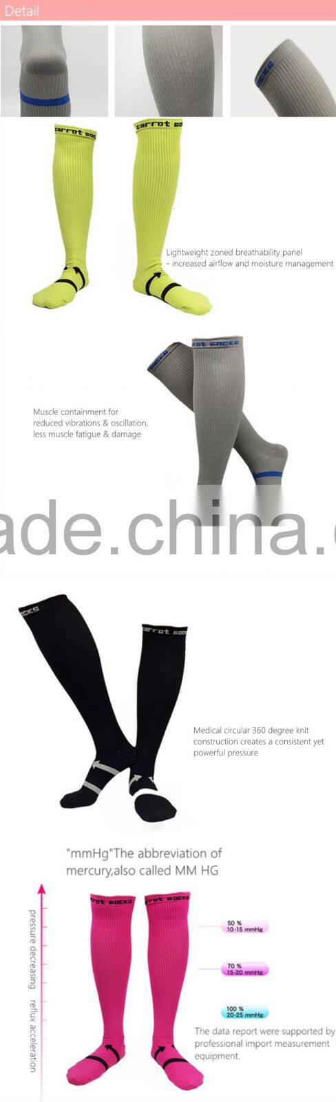 2016 Sports Muscle Recovery Calf Socks~Compression Run Stockings~4 Colors Available~Accept Custom