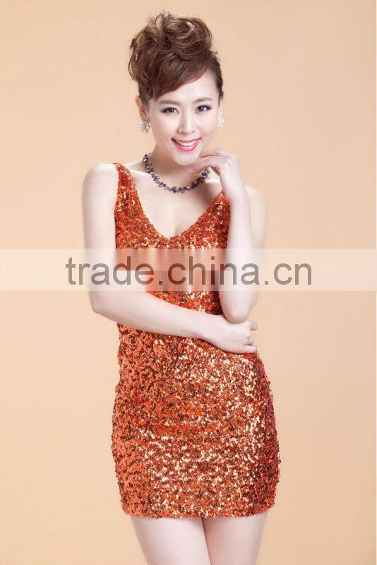 Latest Hot Sexy Fashion Luxury Sequined Russia Dresses