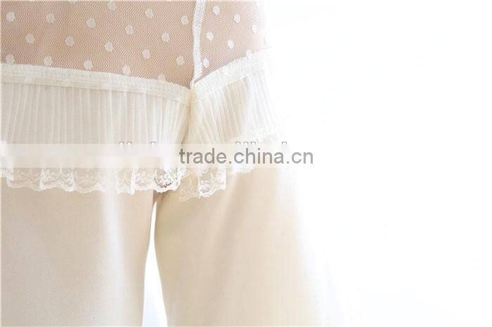 New design elegant high quality medium sleeve lace ladies blouses and tops
