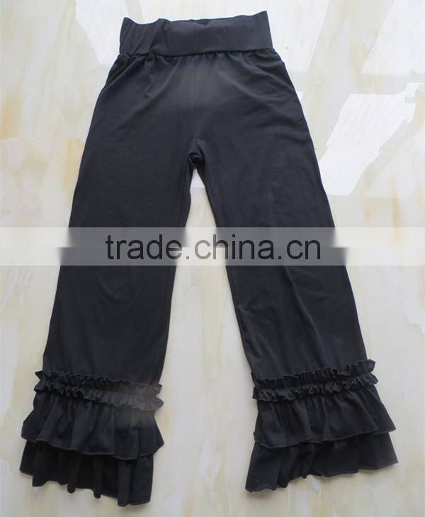 women ruffle pants solid color pants women Yoga pants YW-076