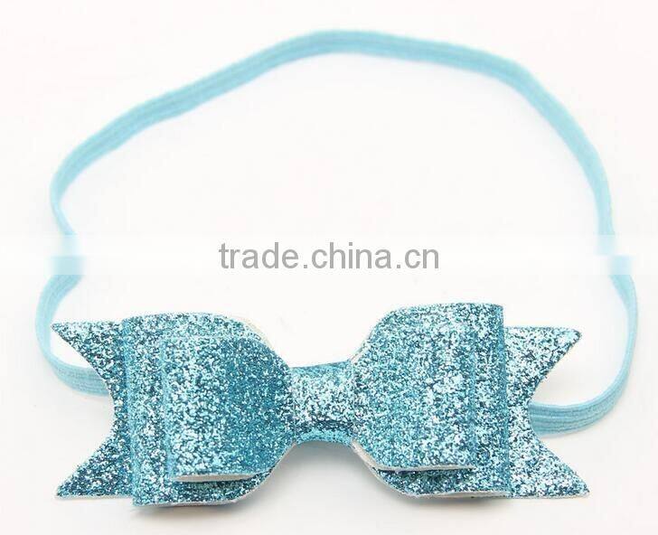 2016 new design shinning bow headband for kids