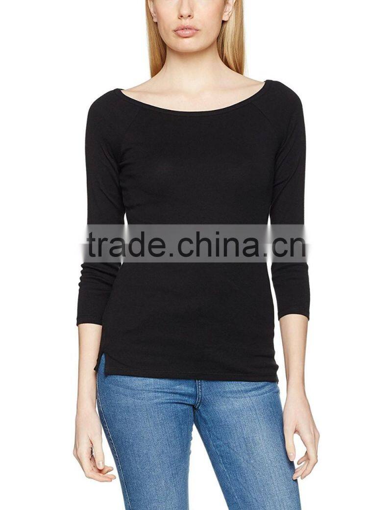 Women's Boat Neck 3/4 Raglan Sleeve T Shirt
