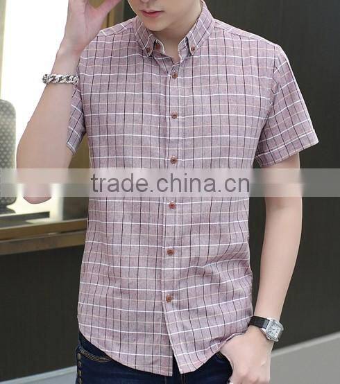 Young men's wear short-sleeved shirt leisure half sleeve shirts