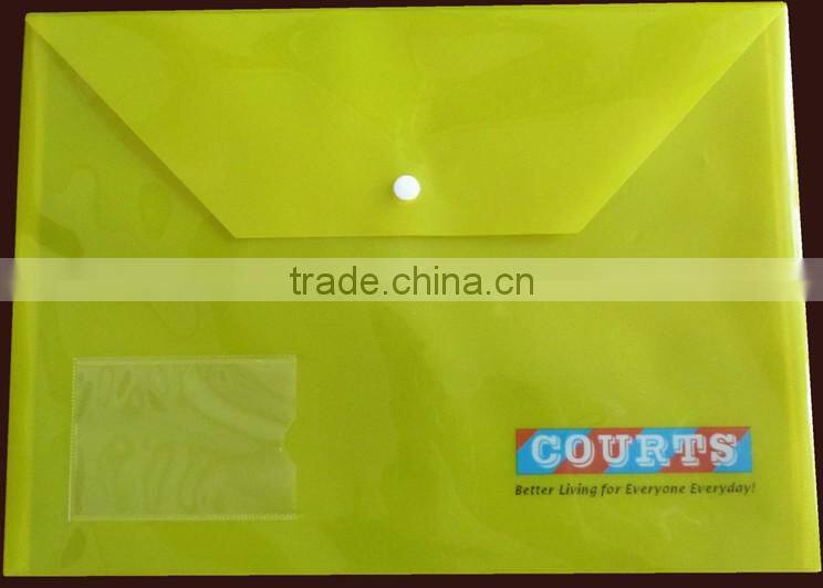 expanding custom printed manila folders with button