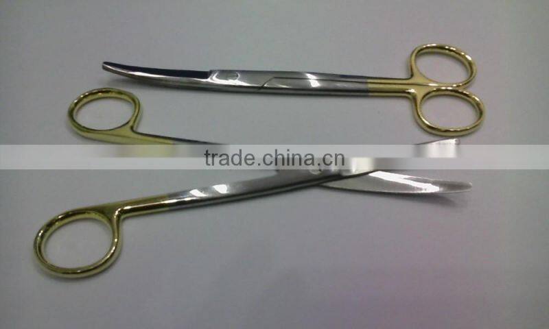 Mayo Dissecting Scissors Curved/Straight gold handle