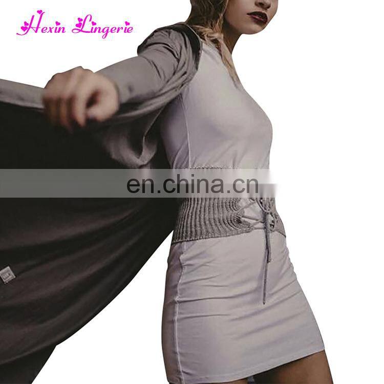 Fast Delivery black khaki gray knitting waist belt sexy mature corset women