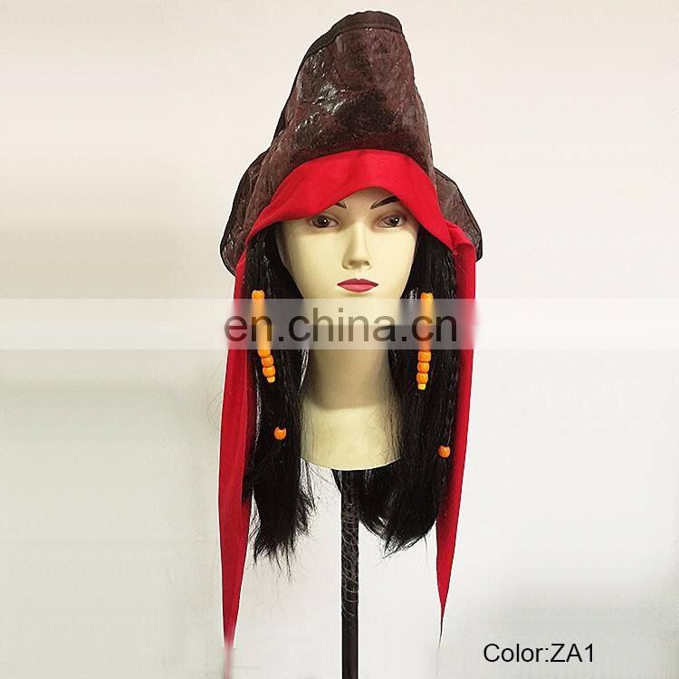 Carnival pirate party wigs with hats MW-005