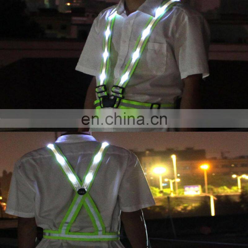 NEW led safety vest green safety vest flashing led safety vest