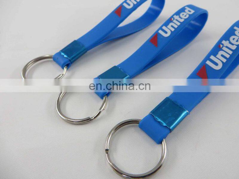 Promotional personalized keyrings printed silicone keychains