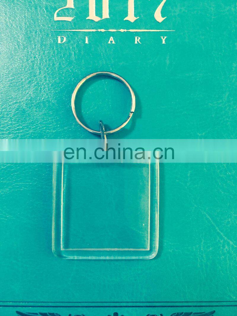 Promotional cheap blank plastic acrylic photo keychains