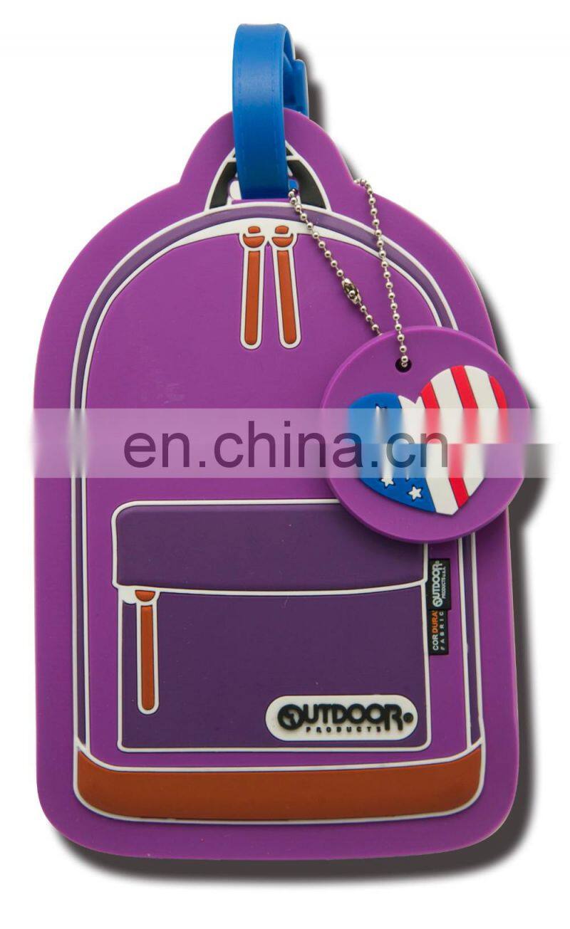 Soft PVC luggage tag manufacturer