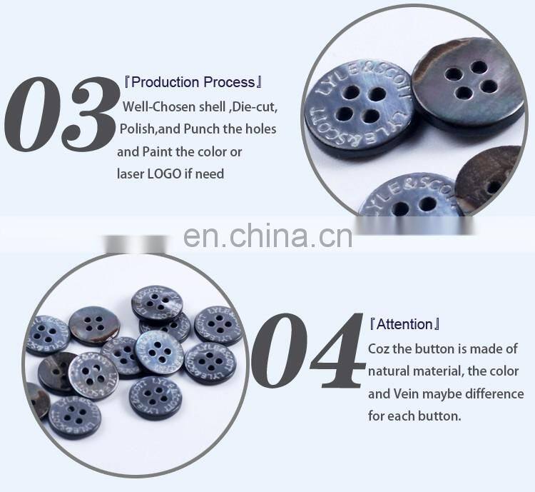Laser Engraved MOP Shell Button for Shirt BN80055