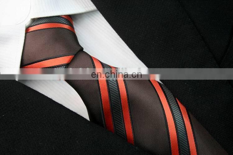 Men's Fashion Striped Skinny Ties Men Business Polyester Slim Necktie Custom High Quality Brand Factory Neck Tie Cheap Price