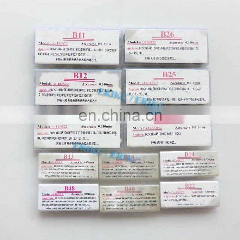 ERIKC B14 Common Rail Injector Washer Shims size:1.20mm--1.38mm Adjusting Shim Repair Kit suit For Boch 0445110# 0445120#