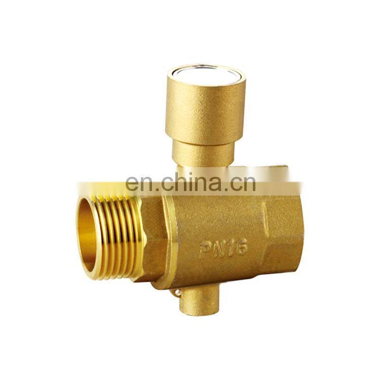 Brass Magnetically controlled locking trunnion ball valve gas ball valve