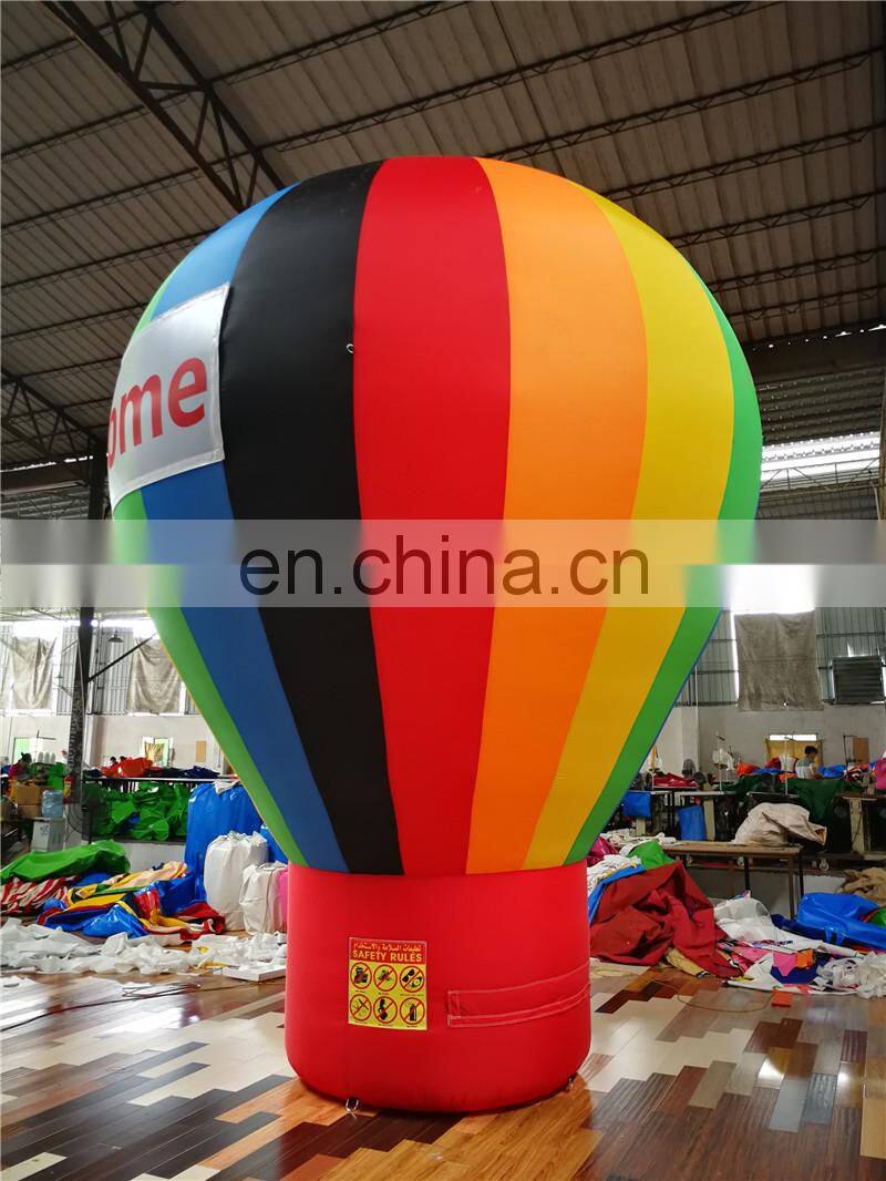 Customized Outdoor Inflatable Ground Balloon Colorful Hot Air Balloon For Promotion