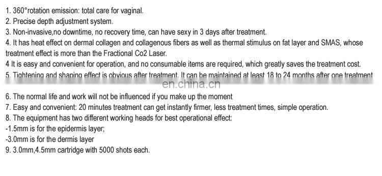 360-degree vaginal tightening Hifu skin rejuvenation treatment machine