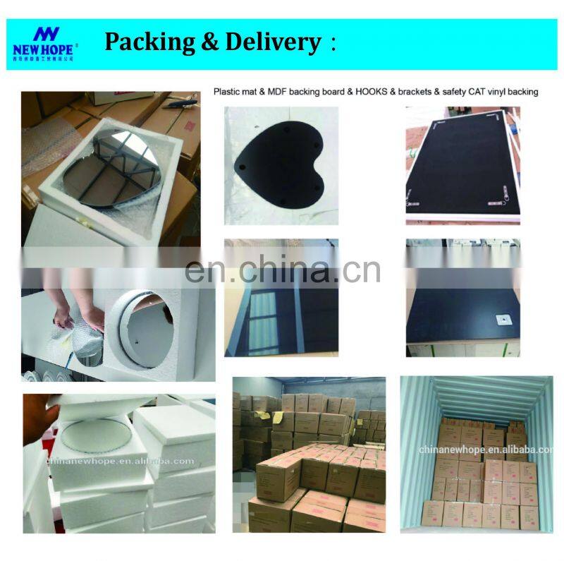 Home Table Decoration 5'' 8'' 10'' 12'' round square pentagon mirror glass candle plates gold color