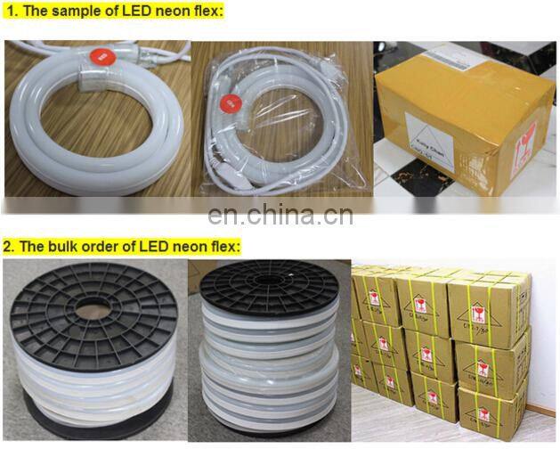 Soft More than PVC Ice Blue silicone u shape led neon tube flexible