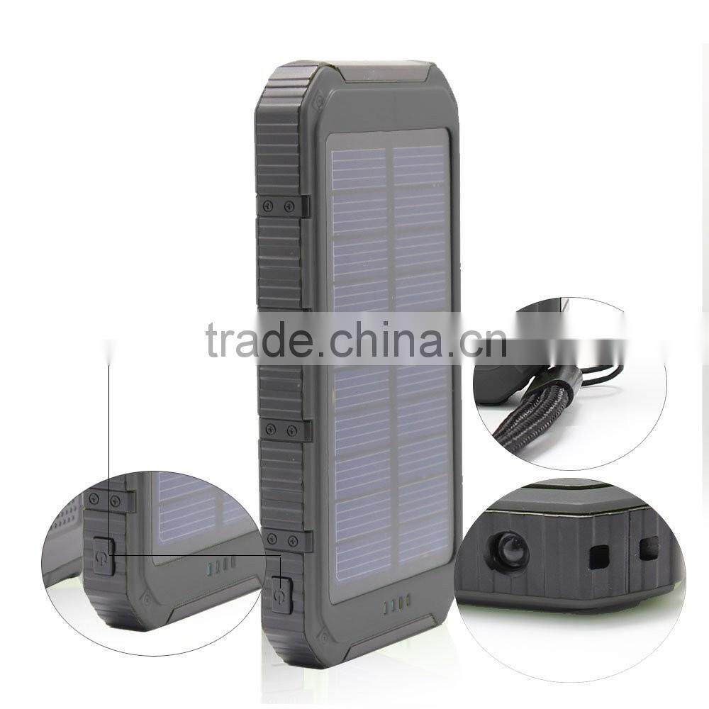2016 new arrival solar power bank 12000mah