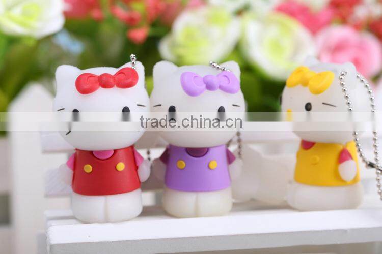 Promotional gift hello kitty shape usb flash drive,cartoon usb stick