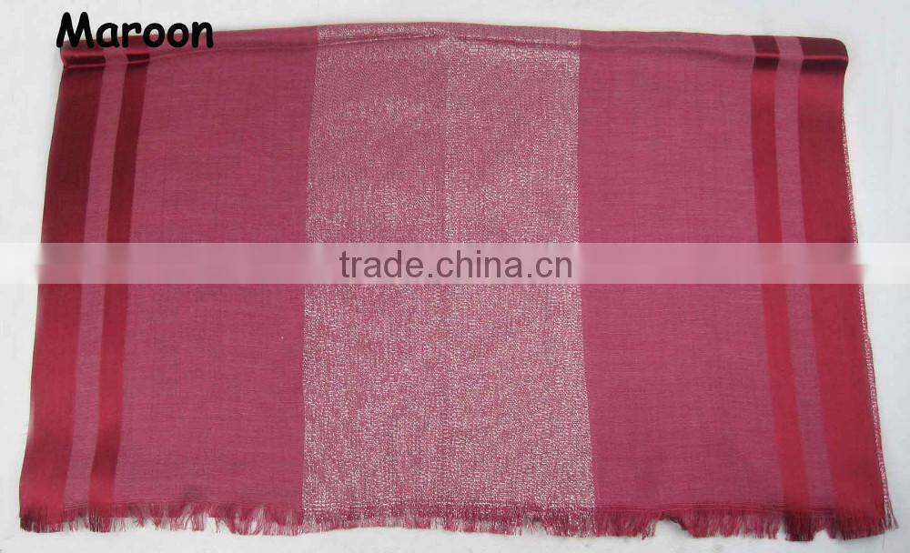 S449 Lovely design long muslim scarf Slub cotton muslim scarf