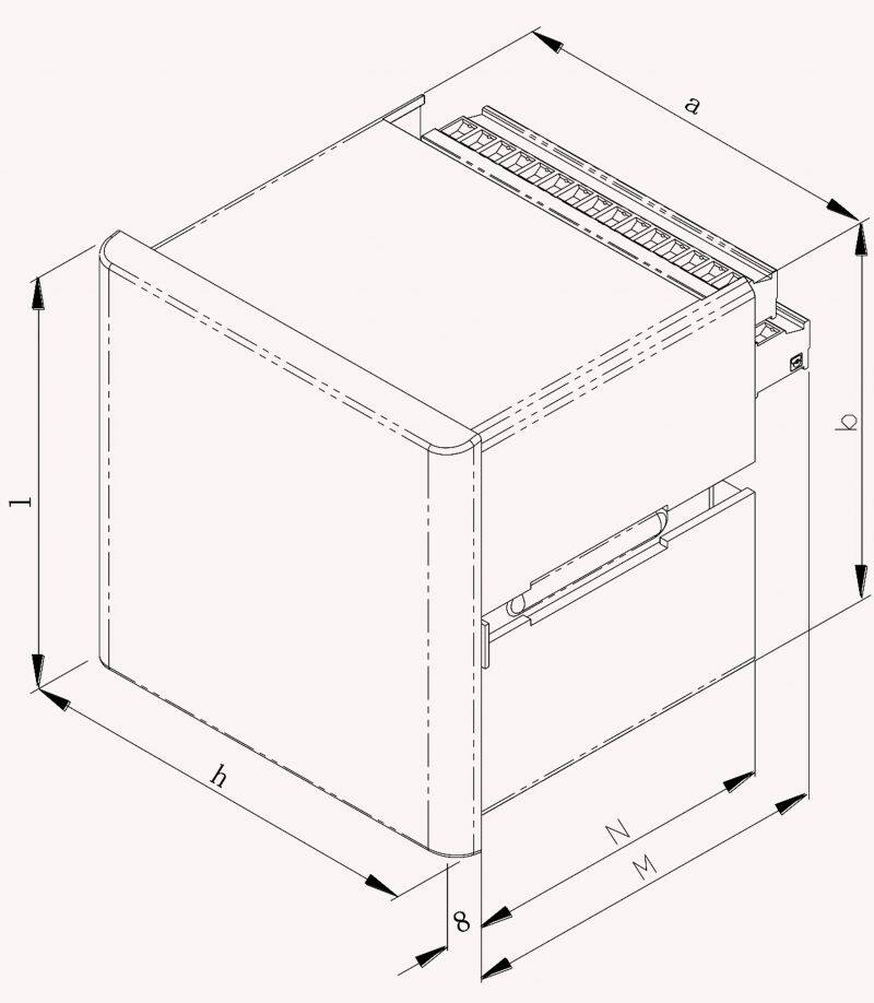 PD194E-9S4 3 phase digital led display ac 96x96mm multifunction power meter 230v
