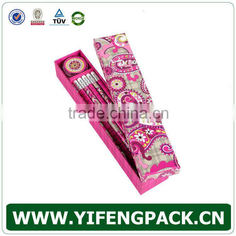 wholesale customized decorative paper pencil box ,pen box