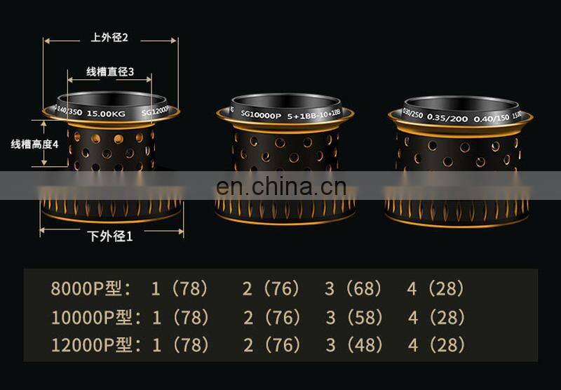 5+1-10+1BB Stainless Steel Ball Bearings 8000-12000 Full Metal 15kg Drag Fishing Equipment Distant Wheel Longcast Spinning Reel