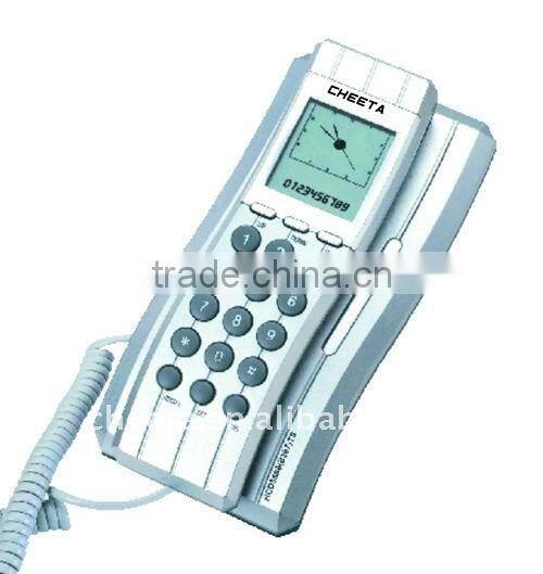 landline analogue telephone with caller ID with desk and wall mountable