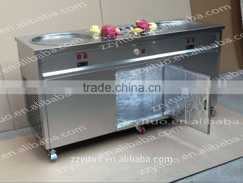 Easy clean and maintain ice pan ice cream thailand