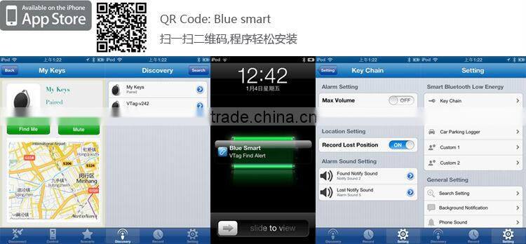 2013 NEW ARRIVAL Christmas promotion Gift Bluetooth 4.0 Anti Lost Device Vtag