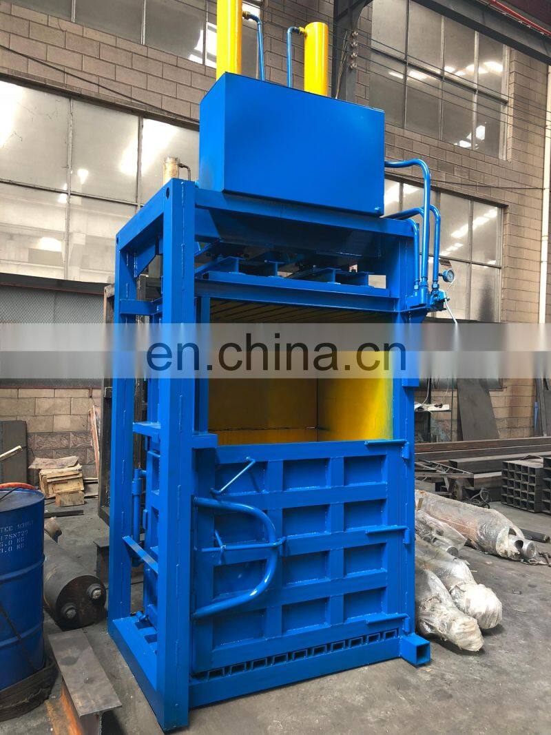 Cardboard box scrap metal paper baler waste carton bale press machine