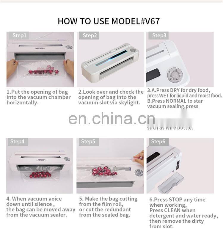 Automatic Vacuum Air Sealing System Food Sealer For Food Preservation Storage Saver Vacuum Sealer Machine