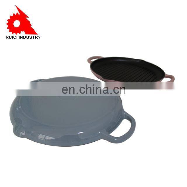 Enamel Skillet Non-stick cast iron grill Frying Steak Pan