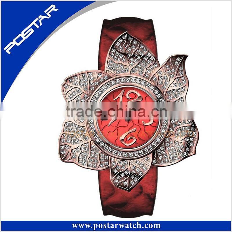Fashion High Quality Brand Bright Genuine Leather Women Watch