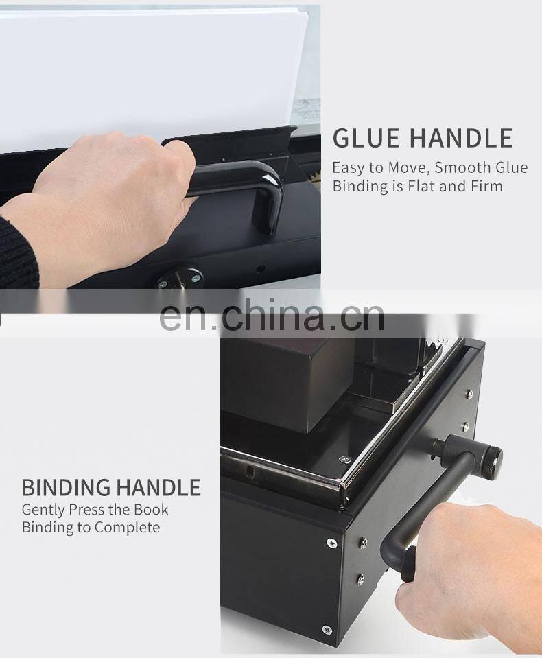SBM-50D A4 high quality glue binding machine binder with Hot melt colloidal particles