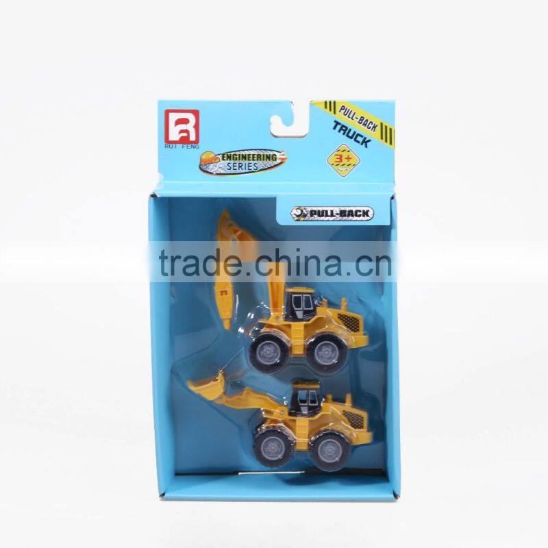 2 In 1Pull-back Construction Trucks Playset