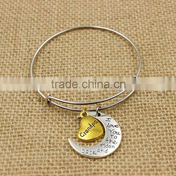 2016 alex bangles adjustable expandable silver bangles wholesale cheap price unisex gender bangles