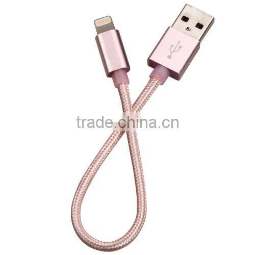 Original MFI fabric braided cell phone data cable round usb cables