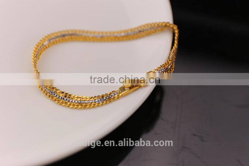 2015 popular wholesale fashion gold bracelet for women