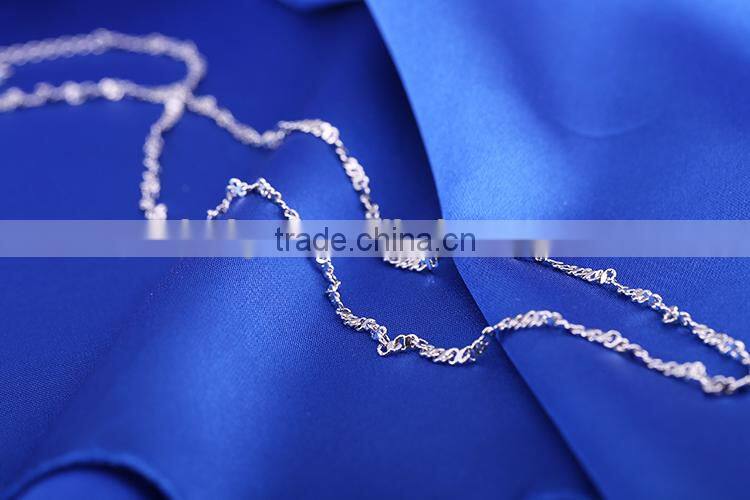 good selling fashion jewelry rhodium plated cheap short chain necklace