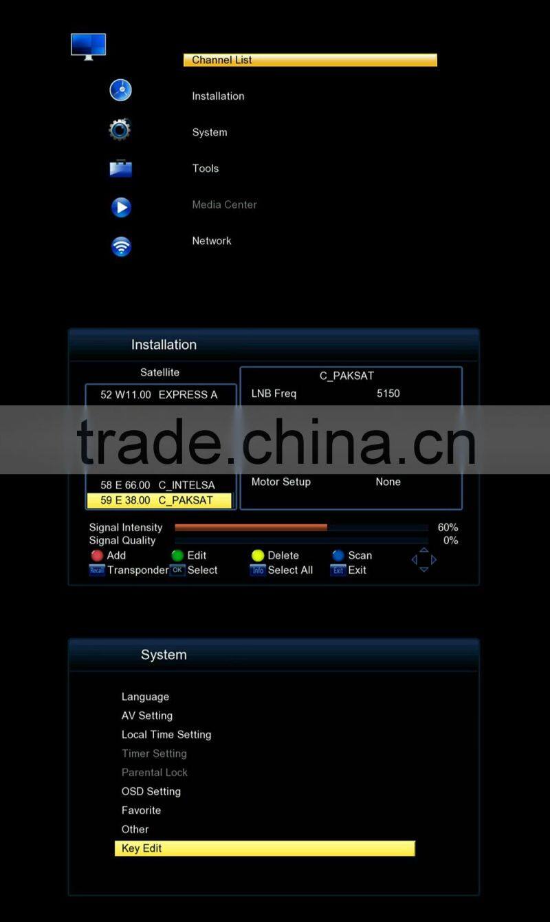 DVB-S2 Receiver FREESAT V7 MAX DVB S2 Support PowerVu,DRE, Biss key Cccam & Newcam