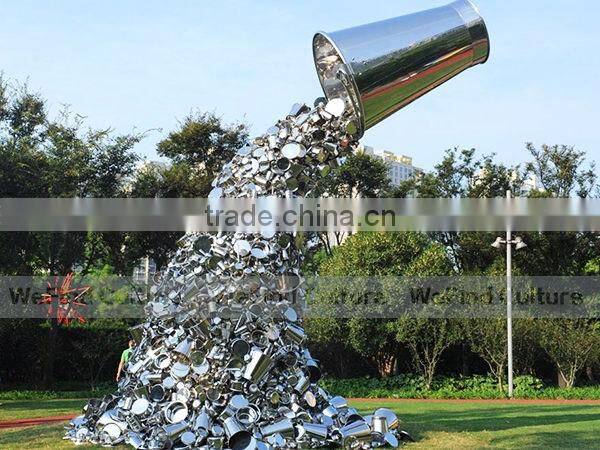 Artistic Stainless Steel Art Sculpture Water Bucket