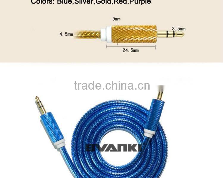 Top selling products in alibaba mobile phone accessories OEM quality 3.5mm aux audio cable with good offer free sample