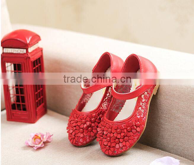 cute princess wholesale girls shoes sweet girl flower high heel flower shoes
